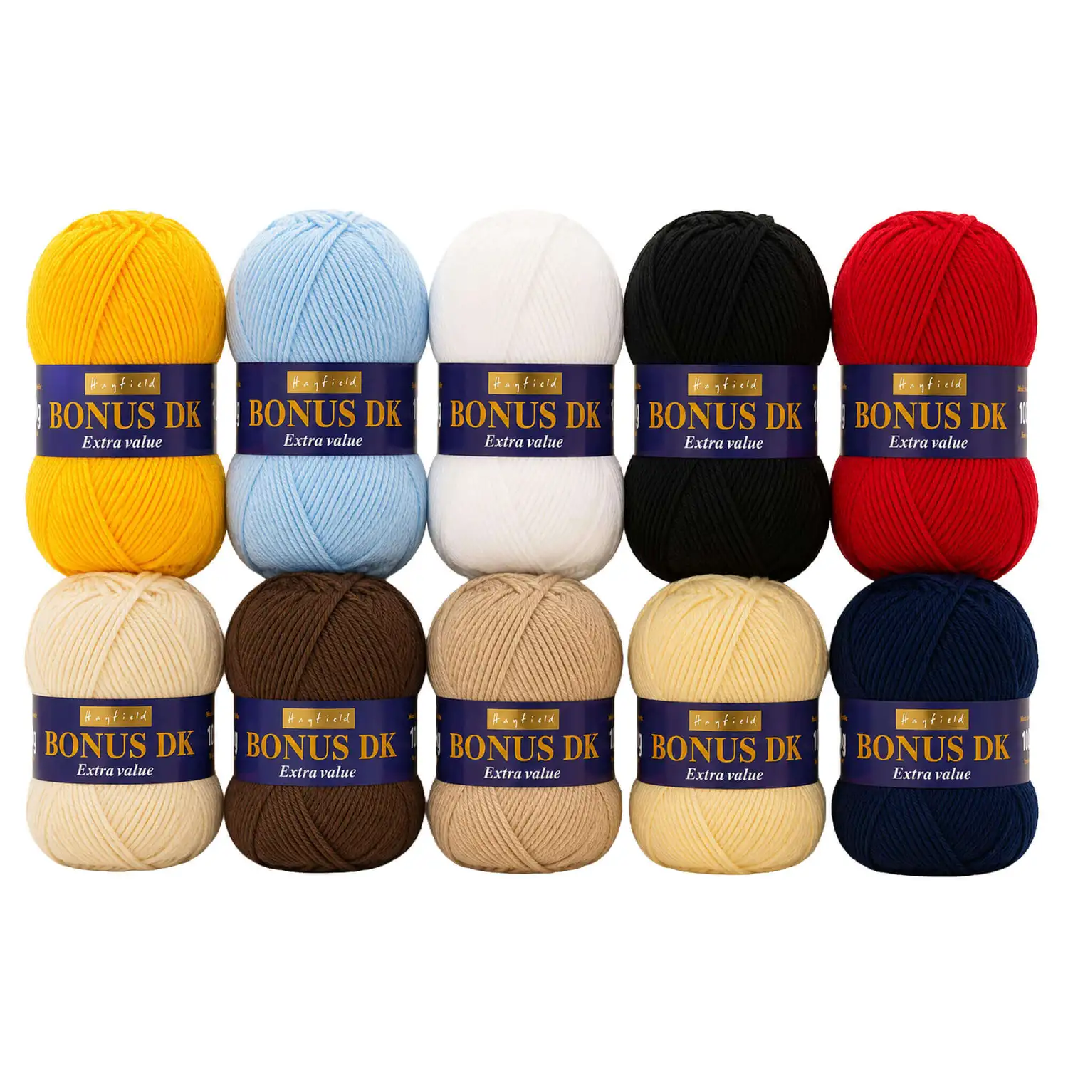 Double Knit Yarn 100g 10 Pack