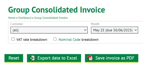 Consolidated Invoice