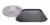 A clear plate cover and black food tray